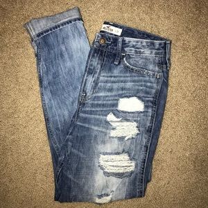 Ripped boyfriend jeans